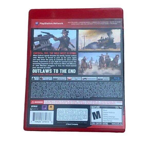 Playstation 3 (PS3) Greatest Hits Red Dead Redemption-Rated M-GUC - Picture 2 of 4